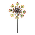 Kinetic Jeweled Peacock Wind Spinners – 3D Rotating Metal Garden Stakes (Set of 2)