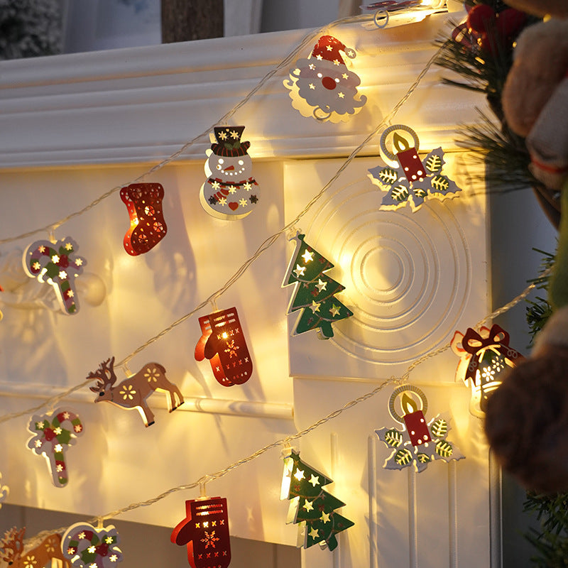 Festive Holiday LED String Lights – 3 Meter Glowing Christmas Characters (Battery or USB)