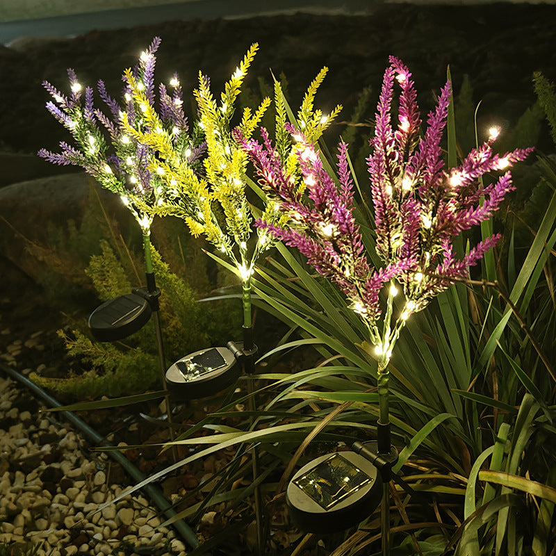 Luminous Solar Lavender & Heather Pathway Lights – Waterproof Glowing Garden Stakes (Set of 2)