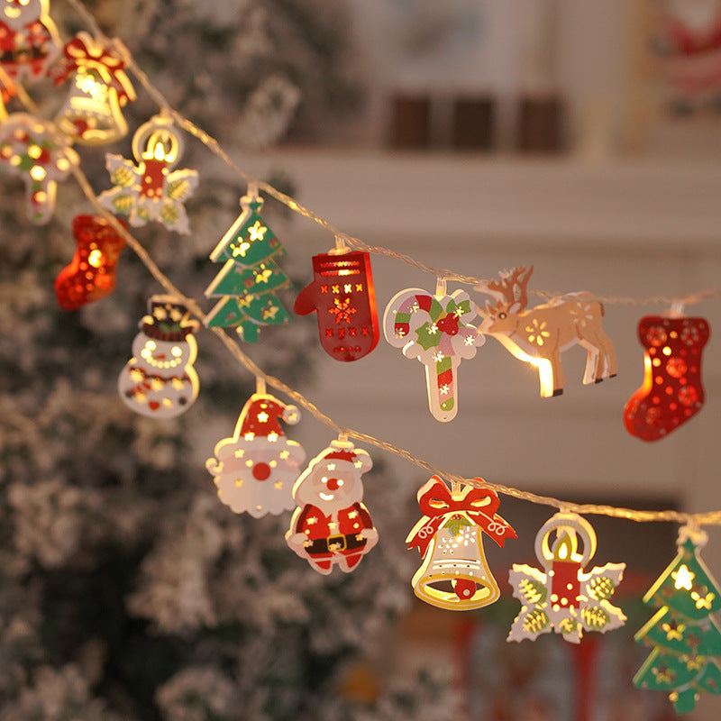 Festive Holiday LED String Lights – 3 Meter Glowing Christmas Characters (Battery or USB)