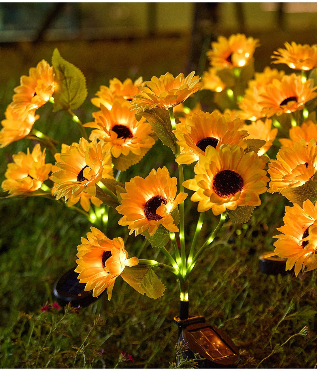 Luminous Solar Sunflower Pathway Lights – Waterproof Blooming Garden Stakes (Set of 2)