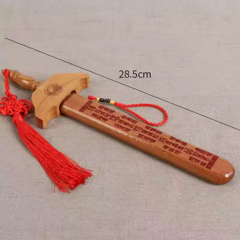 Chinese Peach Wood Sword – Oriental Feng Shui Garden Guardian Decoration