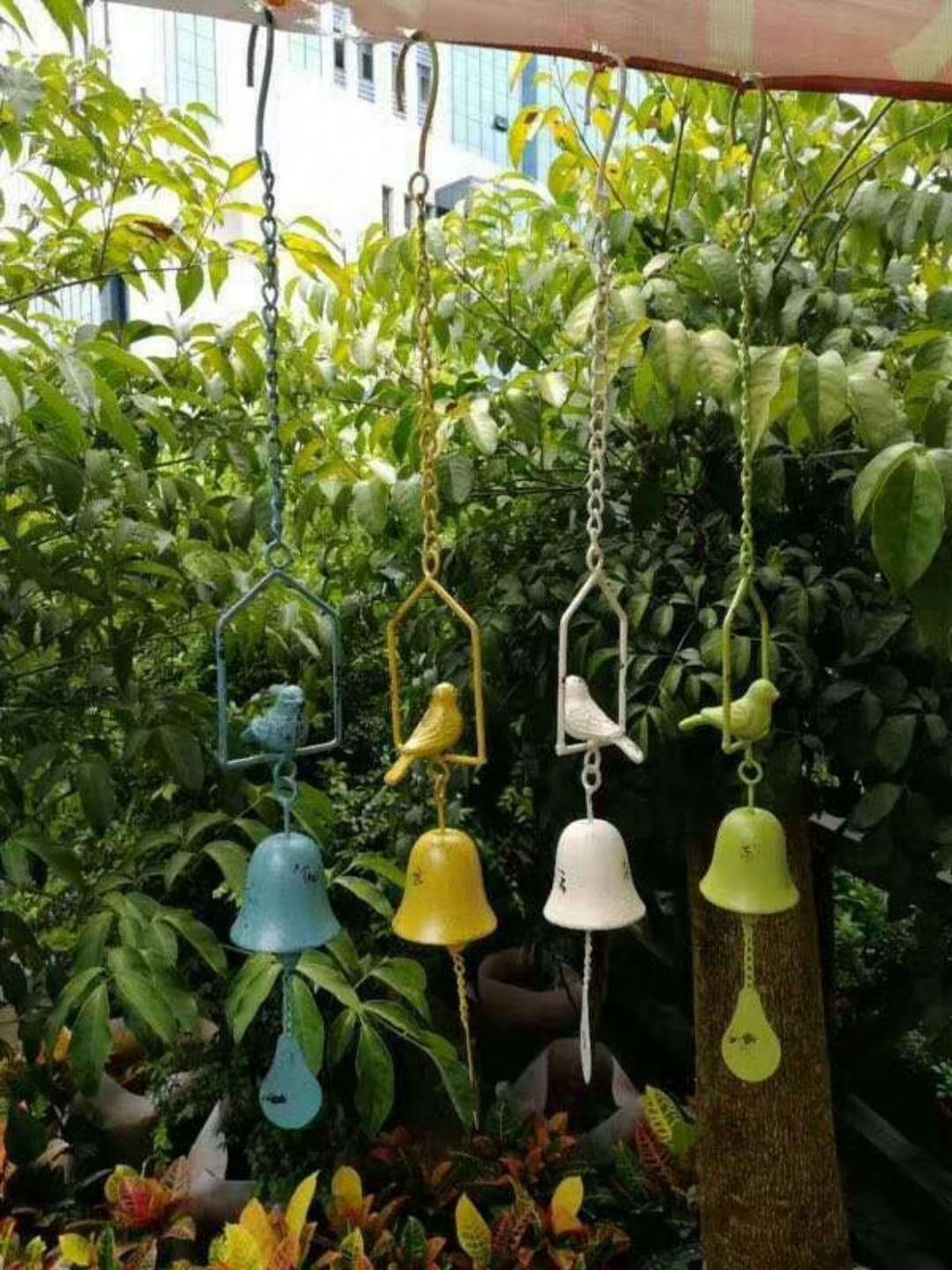 Rustic Cast Iron Hanging Garden Bells & Wind Chimes