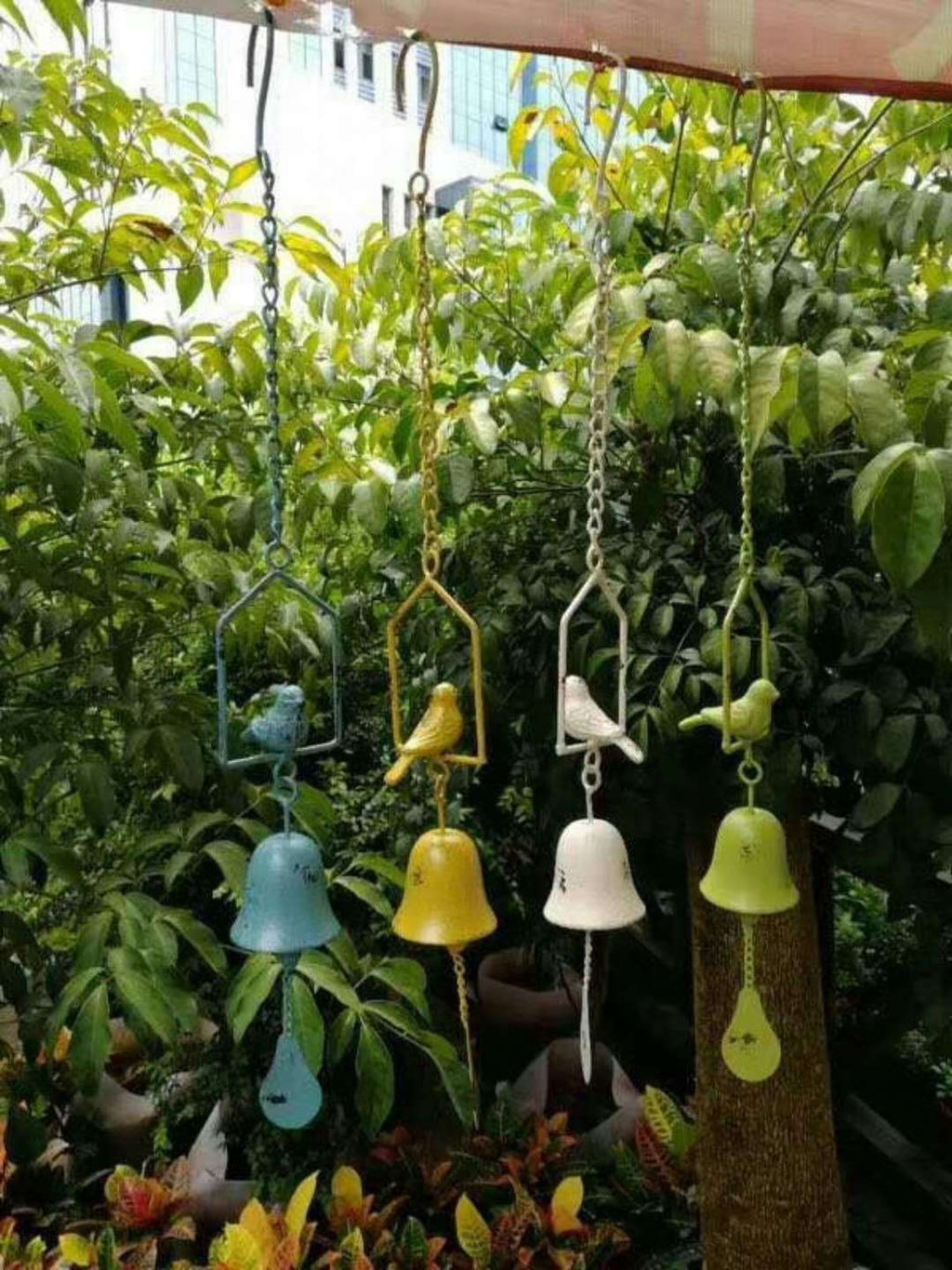 Rustic Cast Iron Hanging Garden Bells & Wind Chimes