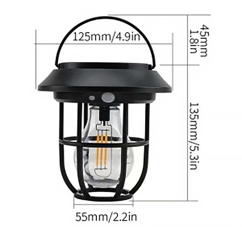3-in-1 Solar Edison Lantern – Motion Sensor Outdoor Stake, Wall Sconce & Hanging Light