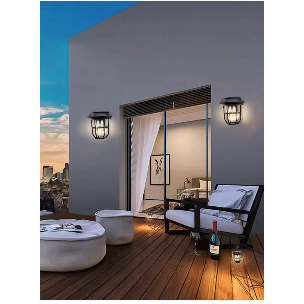3-in-1 Solar Edison Lantern – Motion Sensor Outdoor Stake, Wall Sconce & Hanging Light