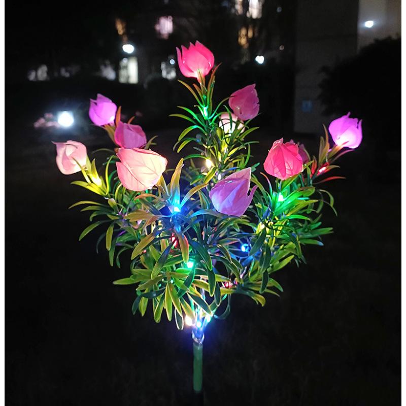 Luminous Gardenia Solar Pathway Lights – Waterproof Blooming Flower Garden Stakes