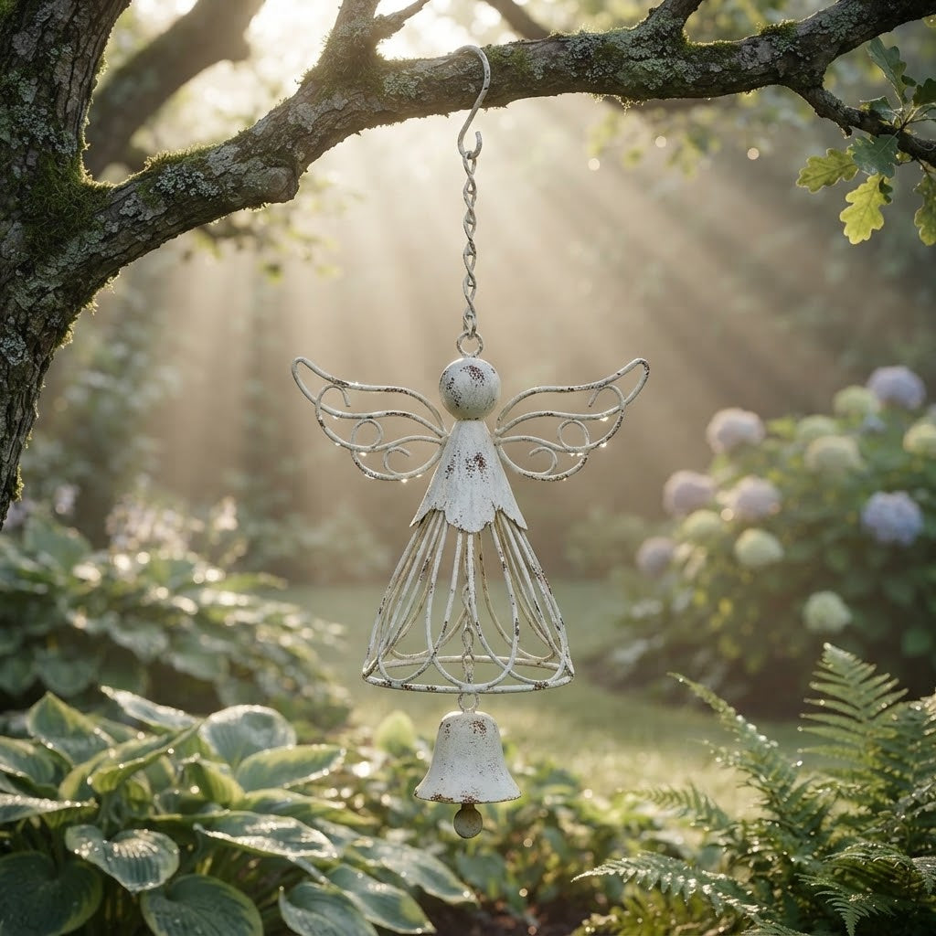 Rustic Cast Iron Hanging Garden Bells & Wind Chimes