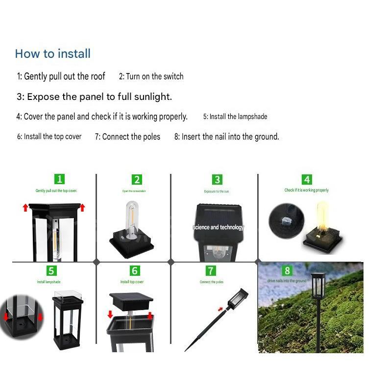 Solar Powered Lawn & Garden Lights – Waterproof Warm LED Ambience