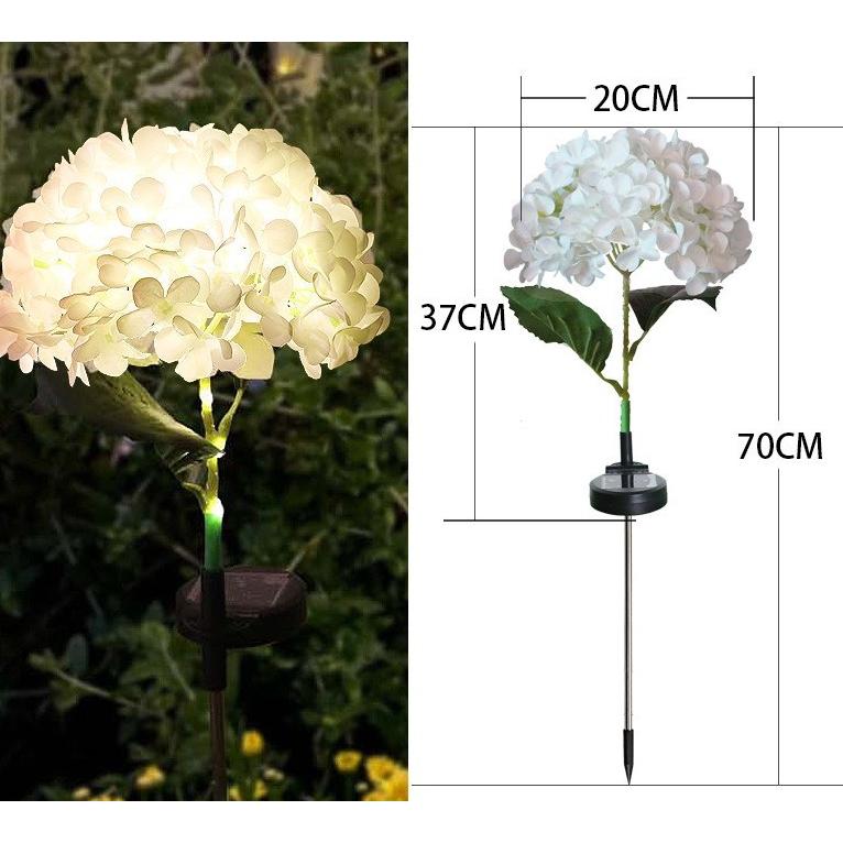 Luminous Hydrangea Solar Pathway Lights – Waterproof Blooming Flower Garden Stakes Courtyard Decoration