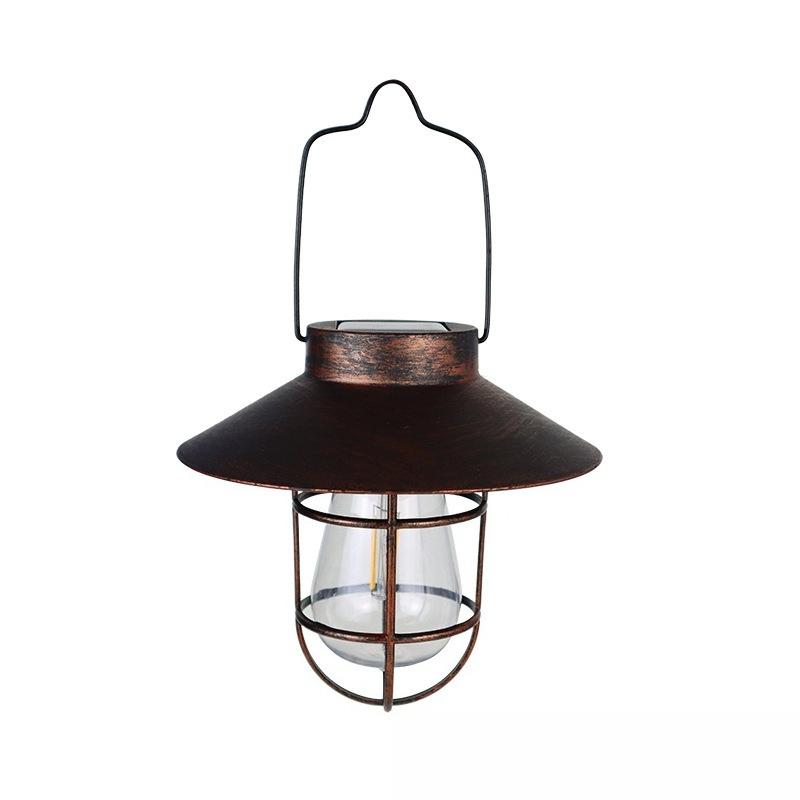 Vintage Edison-Style Solar Hanging Lantern – Rustic Farmhouse Outdoor Garden Light (2 Colors)