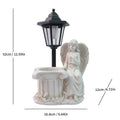 Guardian Angel Solar Lantern Statue – Elegant Resin Garden Planter & Glowing Orb Sculptures