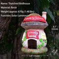 Solar Fairy Cottage Birdhouse – Hand-Painted Glowing Woodland Garden Lantern